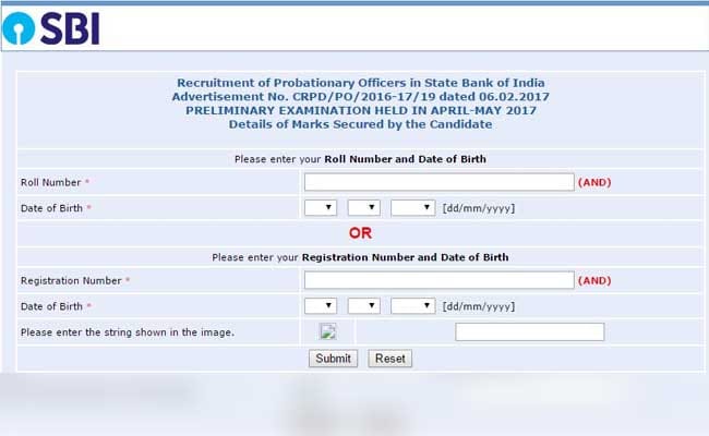 SBI PO result 2017: result declared at https://www.sbi.co.in/