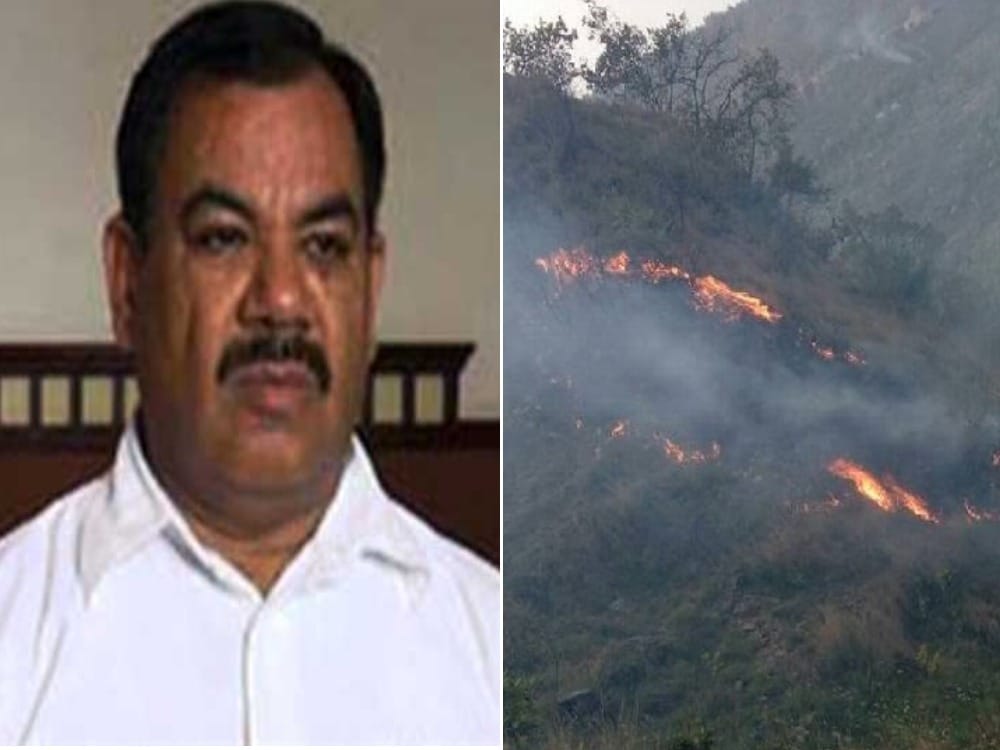 fire in six village including forest minister village