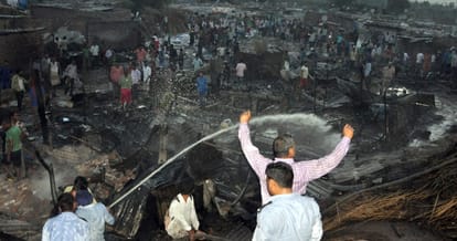 big fire in shahid udham singh colony, Mohali news