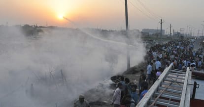 big fire in shahid udham singh colony, Mohali news