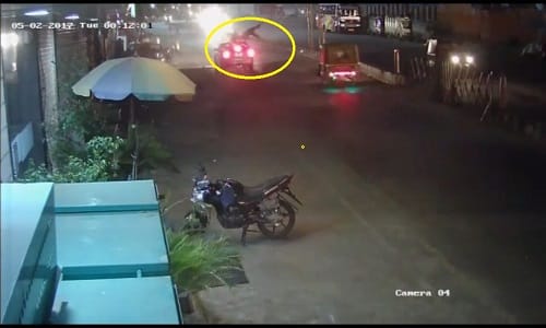 kota hit and run case-cctv footage shows speeding skoda car ran over 2 cyclist in kota