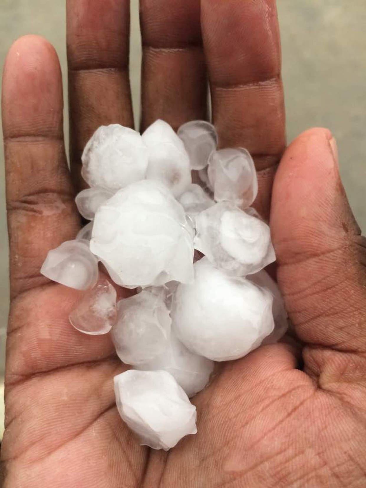 बारिश के साथ गिरे ओले, फसलों में हुआ नुकसान