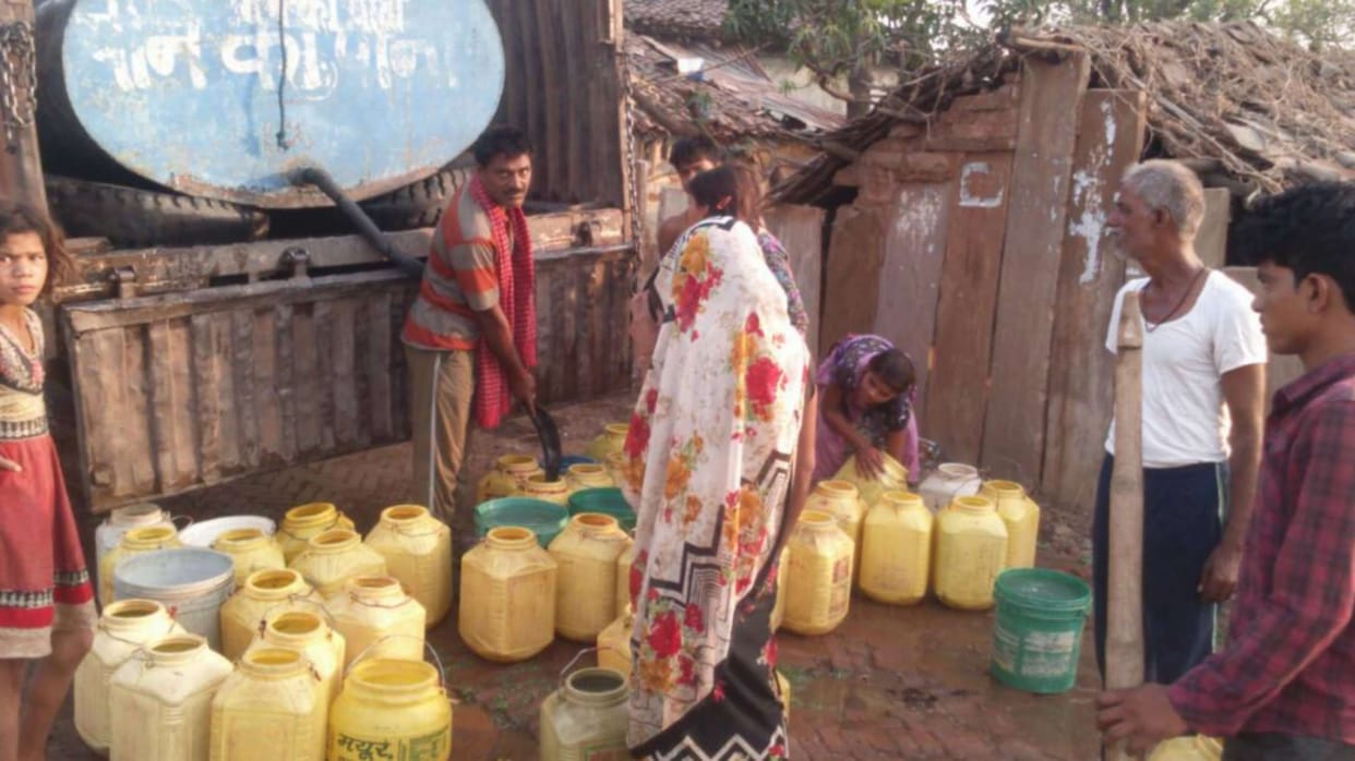 River, pond drought, hawkers for water in villages