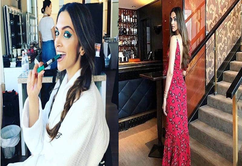 The first photo of bollywood 'Mastani' Deepika Padukone getting ready for Cannes 2017