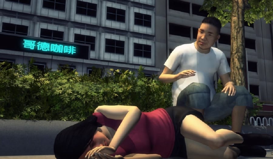 intoxicated woman taken advantage on the roadside by the stranger