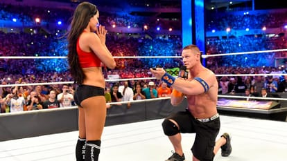 john cena fiance nikki bella appears on monday night raw