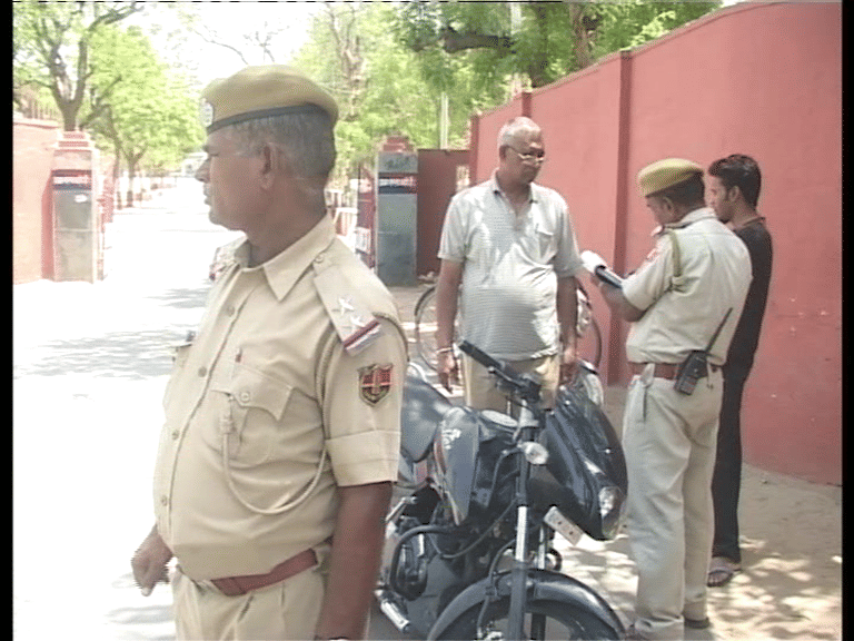 Police person also cut the challan