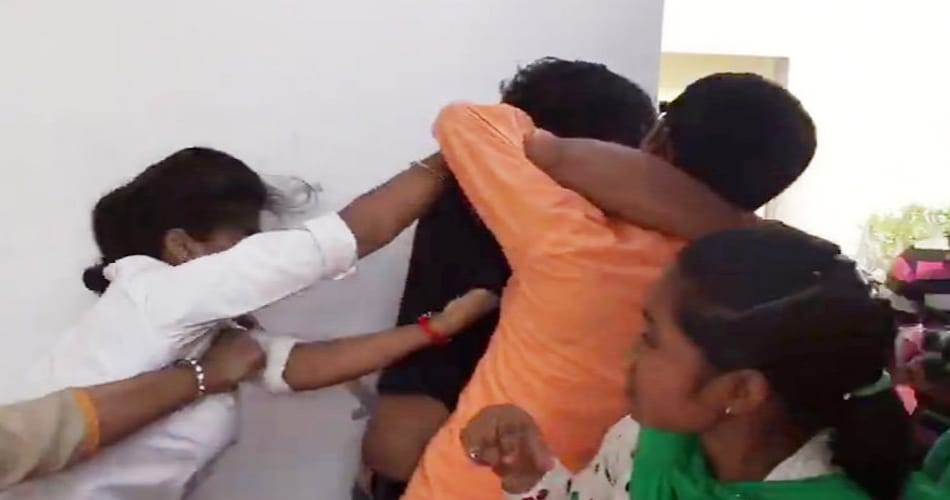  student's father beaten lady teacher