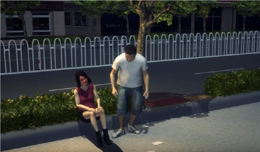 intoxicated woman taken advantage on the roadside by the stranger