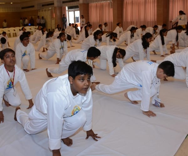 chief minister adityanath in Yoga class in Lucknow.