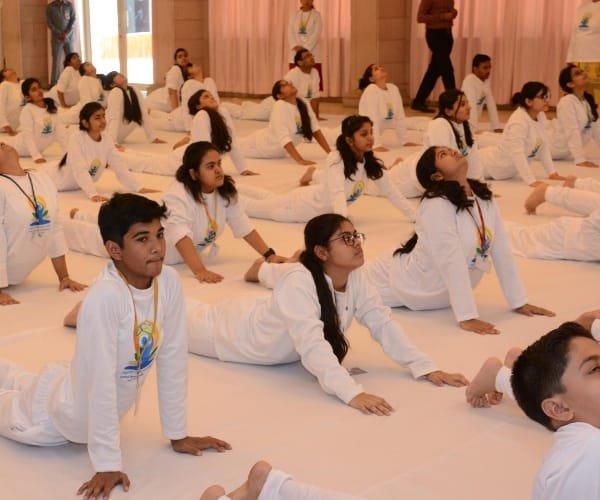 chief minister adityanath in Yoga class in Lucknow.