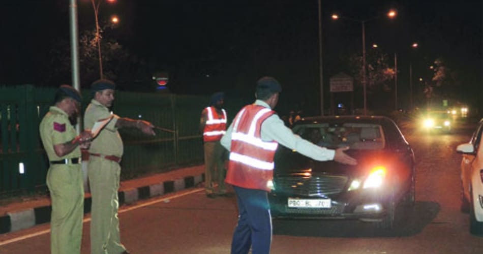 misbehaved with cops in Chandigarh