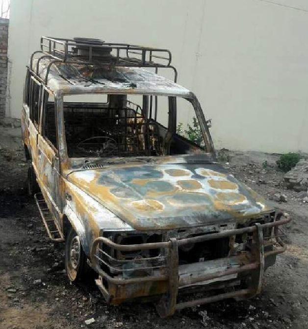 fire in sumo on haridwar road
