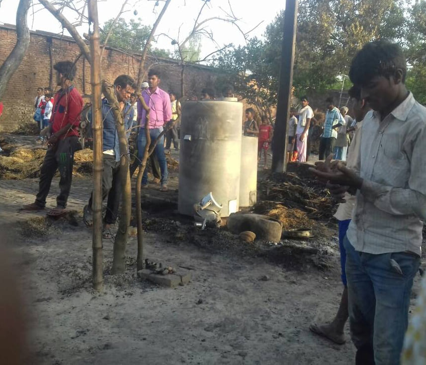 11 huts burnt