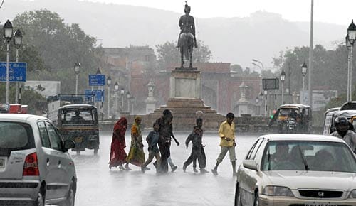 rainfall in rajasthan