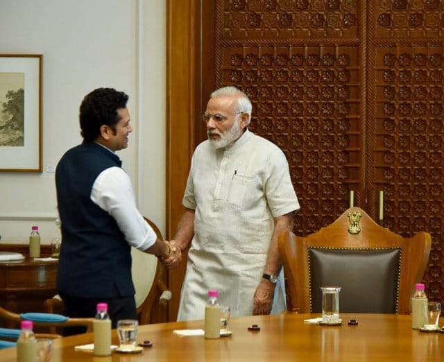 Sachin Tendulkar Meets Prime Minister Narendra Modi