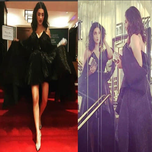 Look at the Shruti Haasan’s Disappointing Outfit at Cannes 2017