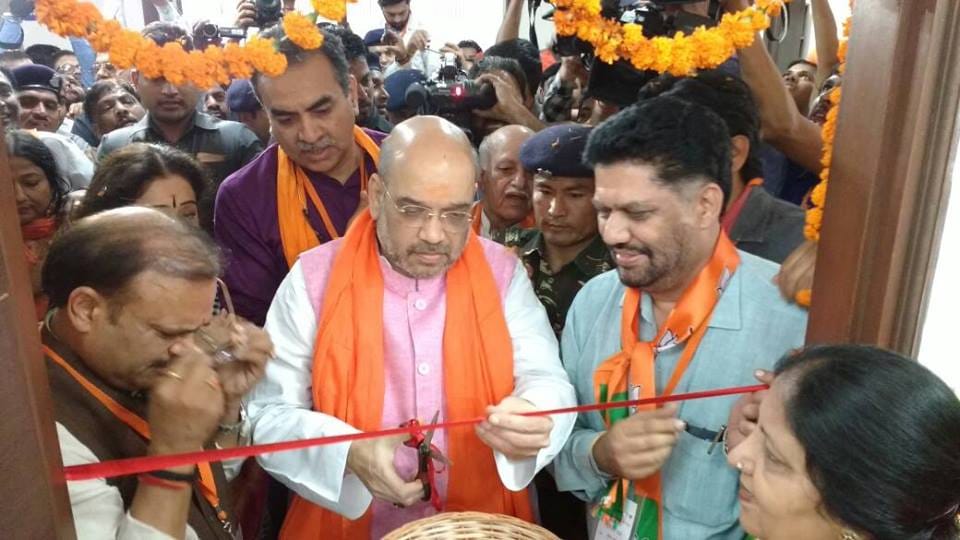 Amit Shah's roadshow in chandigarh