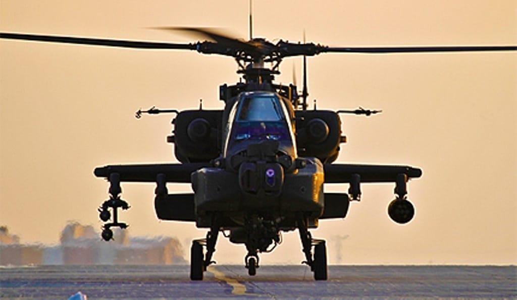 Apache Combat helicopter landed in Kishtwar
