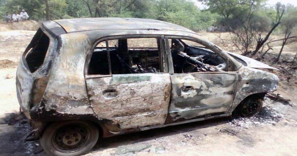 Man Burnt Alive In car