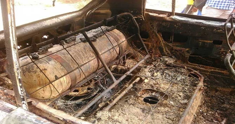 Man Burnt Alive In car