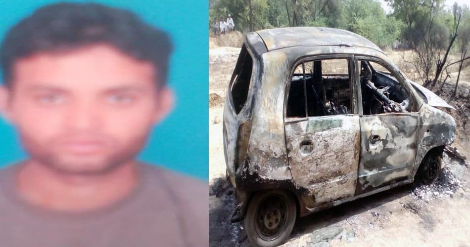 Man Burnt Alive In car