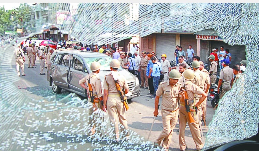protest in eves sqaure