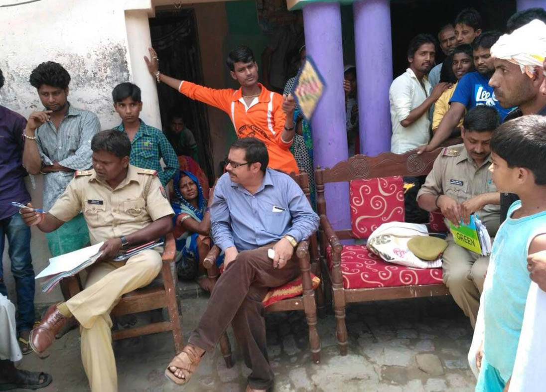 a woman burnt in miserable conditions