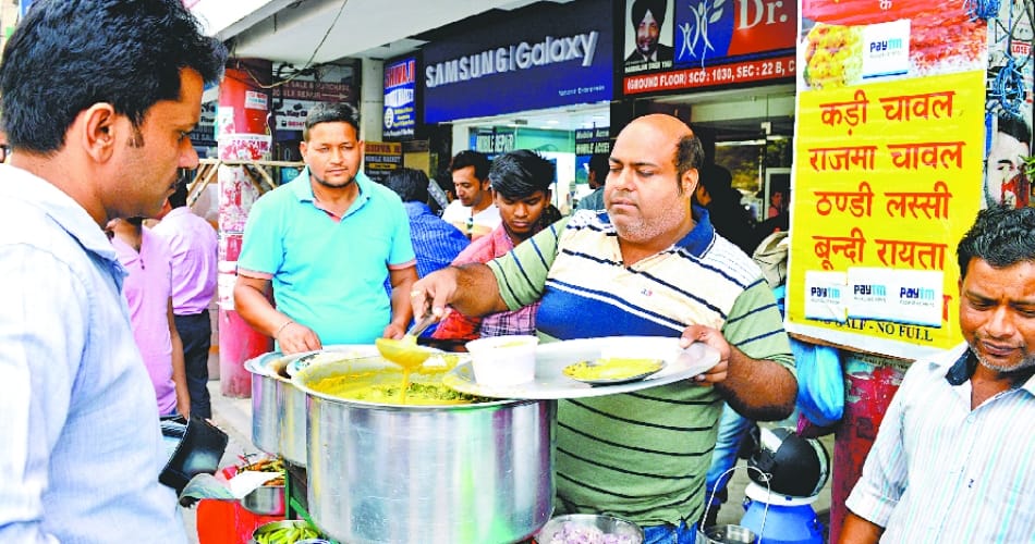 rajma chawal special food stall at chandigarh