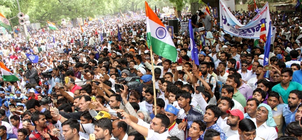 Protests at Delhi's Jantar Mantar by Dalit organizations on Saharanpur clash