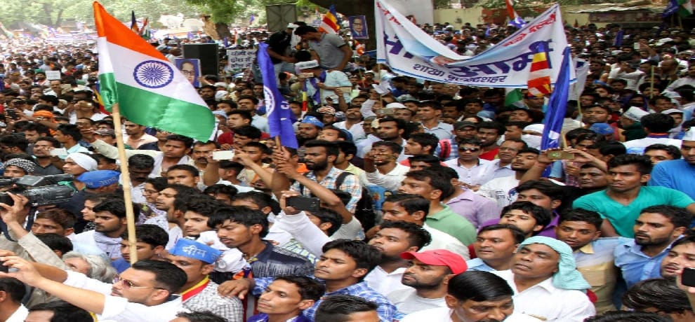 Protests at Delhi's Jantar Mantar by Dalit organizations on Saharanpur clash