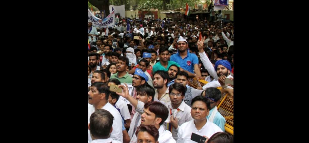 Protests at Delhi's Jantar Mantar by Dalit organizations on Saharanpur clash