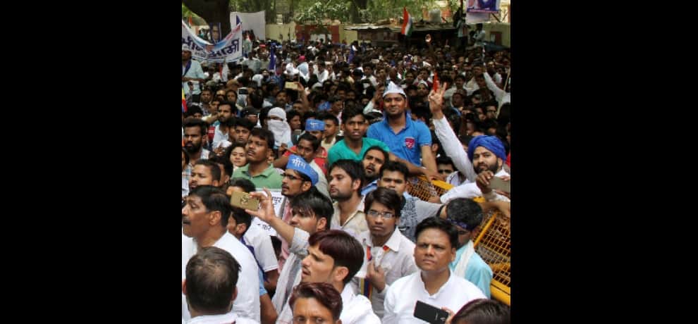 Protests at Delhi's Jantar Mantar by Dalit organizations on Saharanpur clash