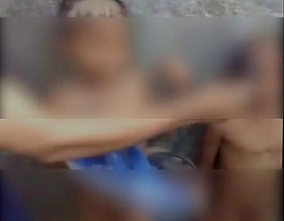 Stripped, Hair Chopped Off, Garlanded With Shoes for Stealing Food