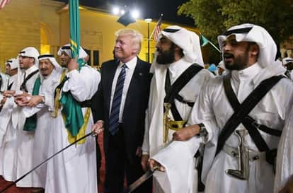 US President Donald Trump's First Foreign Trip, Trump Swings To Saudi Sword Dance
