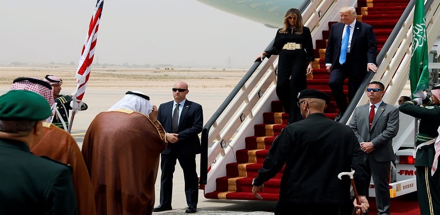 Trump touch down in Saudi Arabia