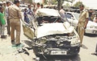  Car accident in tractor