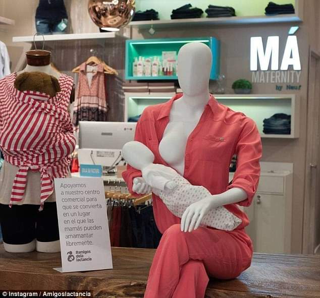 Colombia mall installs breastfeeding MANNEQUINS 