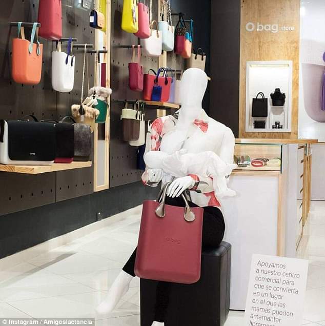Colombia mall installs breastfeeding MANNEQUINS 