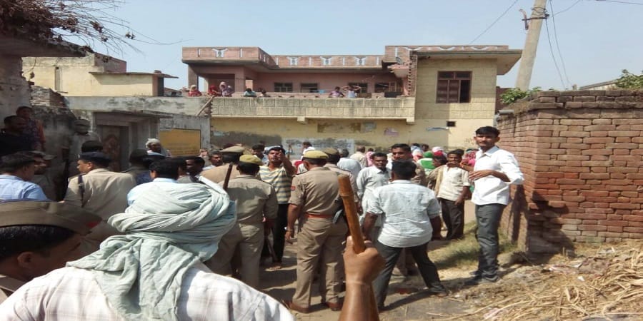 Even before Mayawati's arrival, bitodara flags of Rajputs, DM and SSP deployed