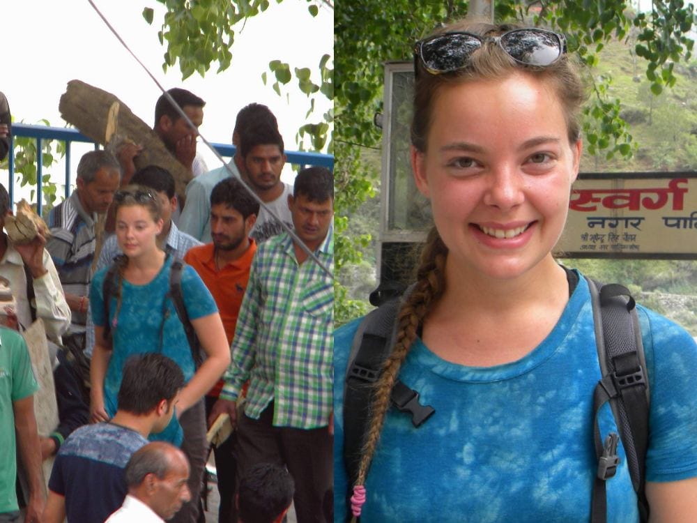 foreigner girl be a part of cremation in uttarkashi