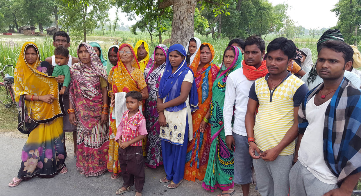 dead body burried two km from village