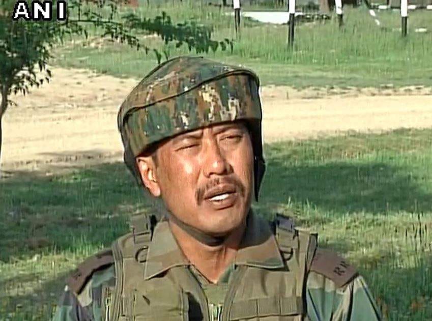 national conference leaders protested against major gogoi in Srinagar