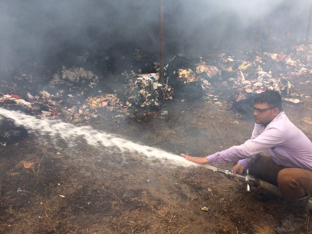 Fire in Handicraft Paper Factory in Sanganer