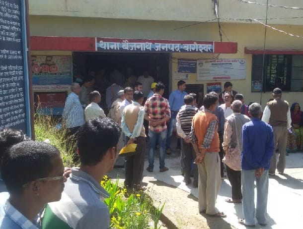 Villagers perform at the driver's death
