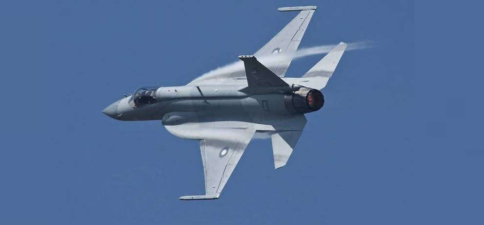 Jet fighters of Pakistan Air Force fly's near Siachen Glacier