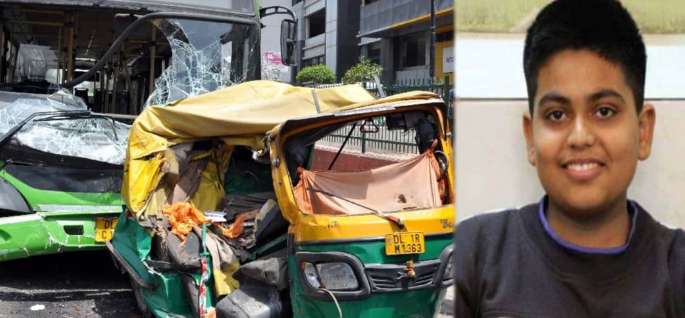 massive road accident near azadpur metro station in delhi