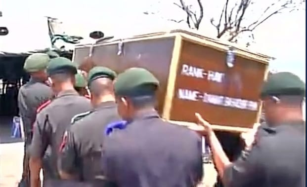 Kupwara Martyr Dead Bodies brought to Subathu Army Camp.