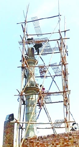 Construction of the tower stopped