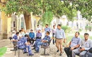 Students who took up the desk-chair while leaving hostels, demolition
